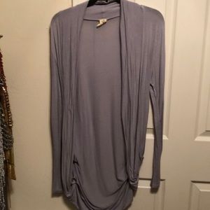 Blue Jersey Long Sleeve Cardigan (S)
